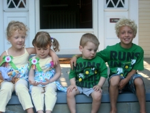 First cousins on the porch